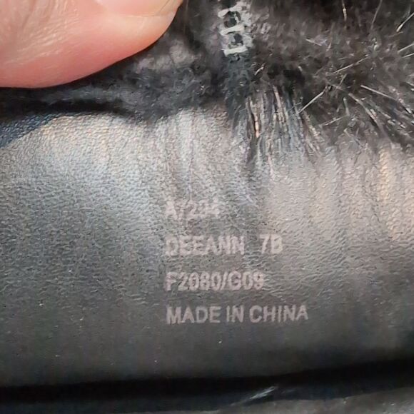 COACH Deeann Black Fur Trim Signature Winter Boots Sz 7 - Picture 10 of 14